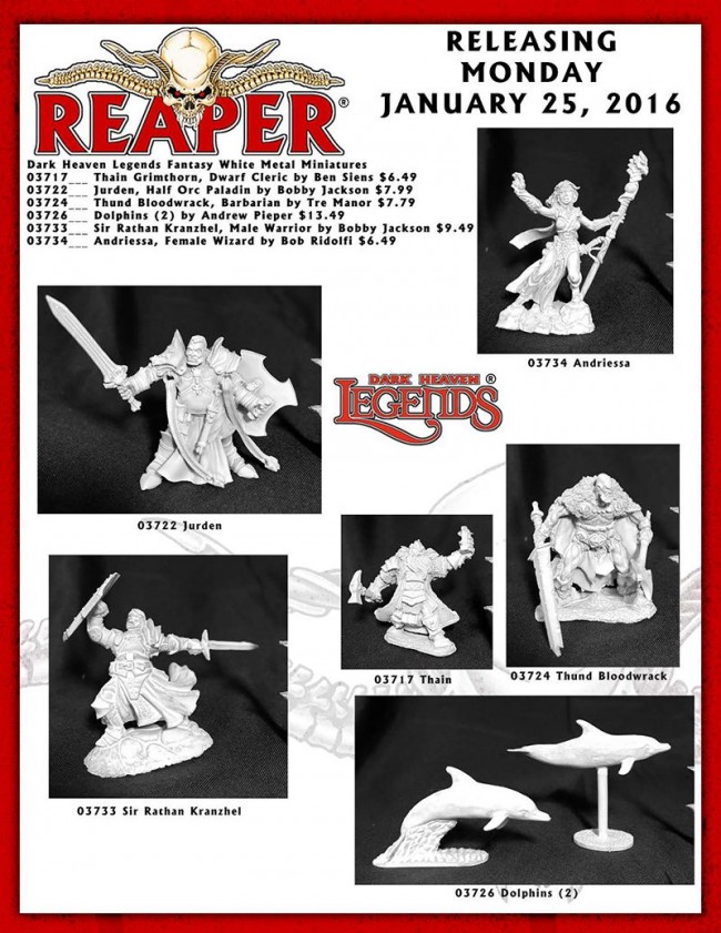 Reaper Minis 1-25-16 (Reaper Miniatures)