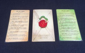 Lovecraft Letter Sleeve and Card Rules (AEG)