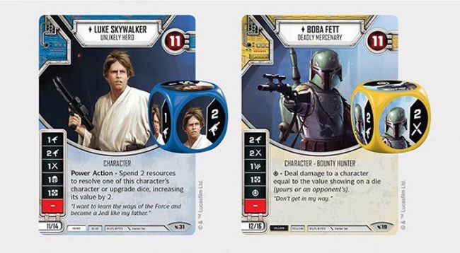 Star Wars: Destiny Luke Skywalker and Boba Fett (Fantasy Flight Games)