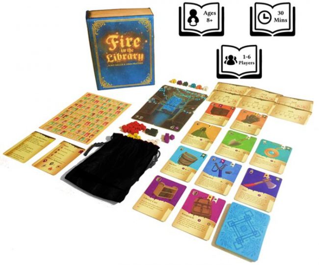 Fire in the Library Components (Weird Giraffe Games)