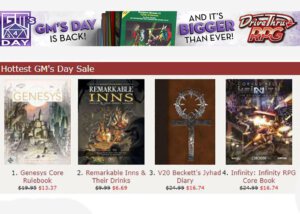 GM's Day Sale 2018 (DriveThruRPG)