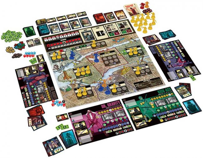 Kick-Ass: The Board Game Components (CMON)