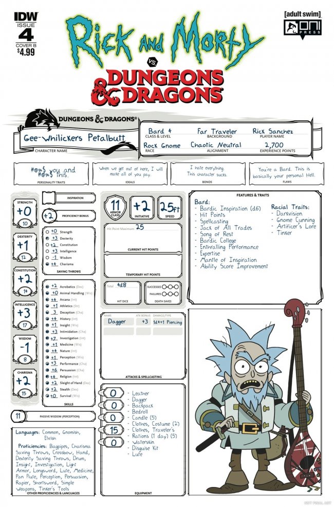 Rick and Morty Vs Dungeons & Dragons #4 (IDW Publishing)