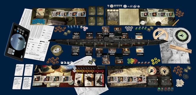 UBoot: The Board Game Components (Ares Games/Phalanx Games)