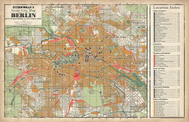 Call of Cthulhu: Berlin - The Wicked City Map (Chaosium Inc)