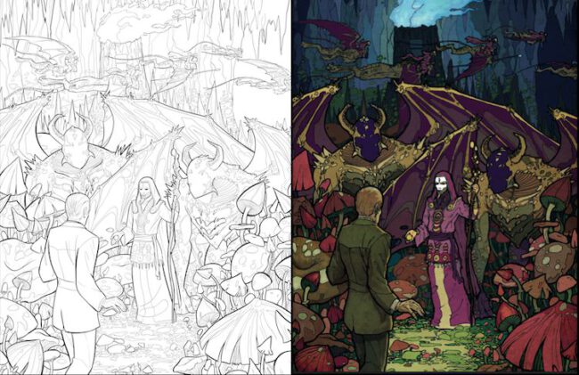 Call of Cthulhu: The Coloring Book Interior and Colored (Chaosium)