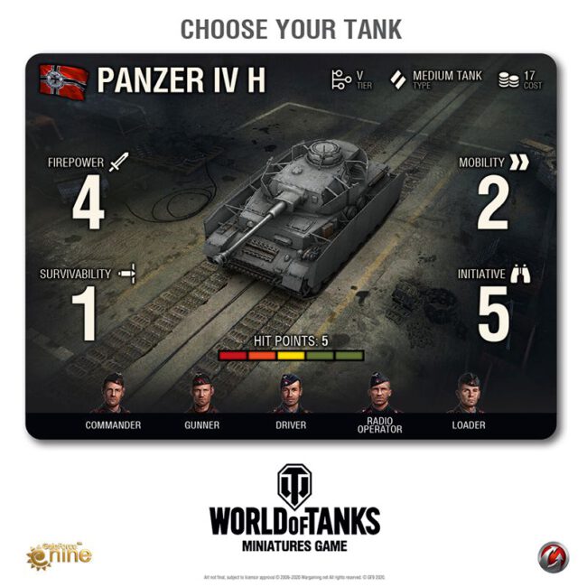 World of Tanks: Miniatures Game Card (Gale Force Nine)