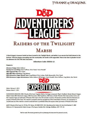 D&D Adventurers Guild: Raiders of the Twilight Marsh (Wizards of the Coast)
