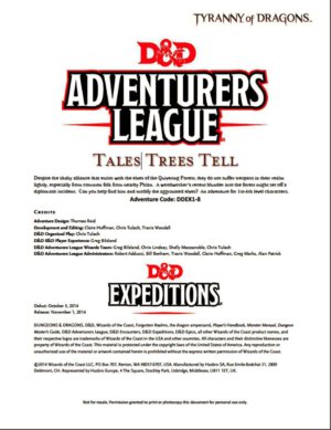 D&D Adventurers League: Tales Trees Tell (Wizards of the Coast)