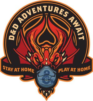 Dungeons & Dragons Stay at Home Play at Home Logo (Wizards of the Coast)