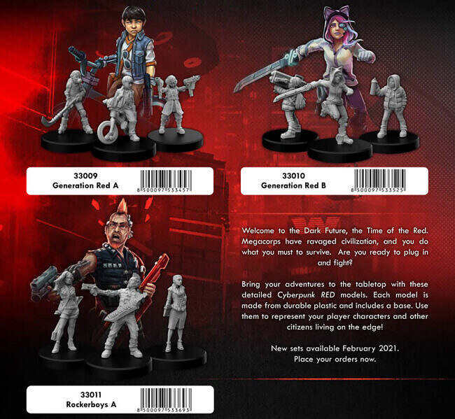 Cyberpunk Red Miniatures 3 (Monster Fight Club)