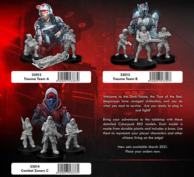 Cyberpunk Red Miniatures 4 (Monster Fight Club)