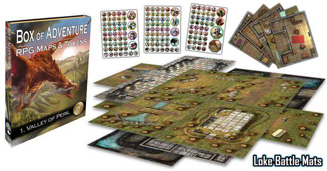 Box of Adventure: Valley of Peril Contents (Loke Battle Mats)