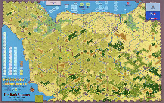 The Dark Summer: Normandy 1944 Map (GMT Games)