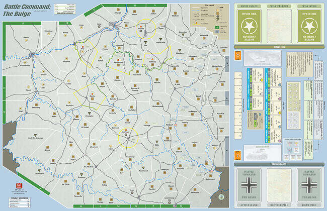 Battle Command Volume 1: Battle of the Bulge Map (GMT Games)