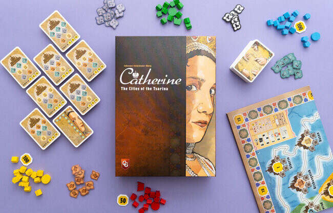 Catherine: The Cities of the Tsarina Contents Splash (Capstone Games)