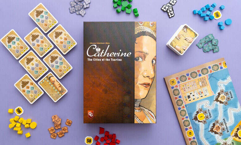 Catherine: The Cities of the Tsarina Contents Splash (Capstone Games)