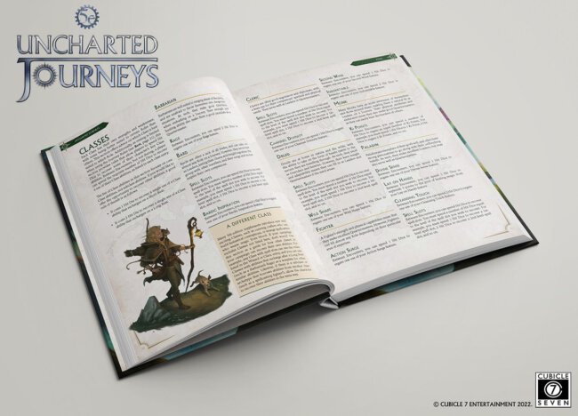 Vault 5E: Uncharted Journeys Spread (Cubicle 7 Entertainment)