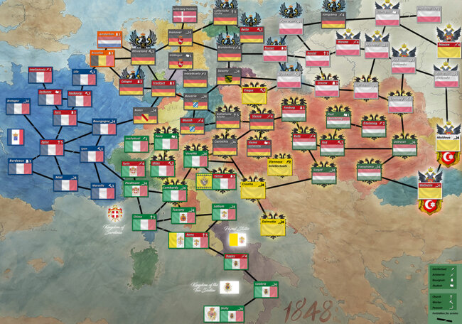 1848: Springtime of Nations Board (GMT Games)