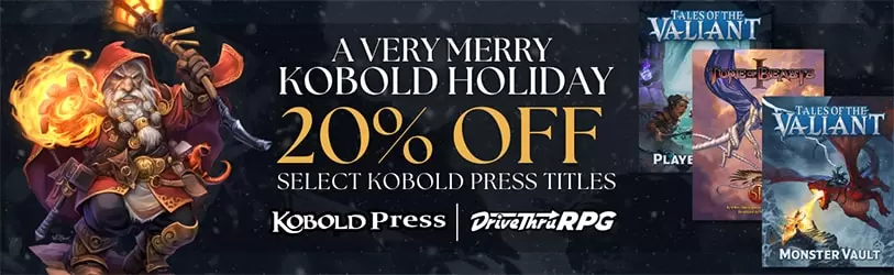 Save 20% Off Kobold Press for the Holidays at DriveThruRPG